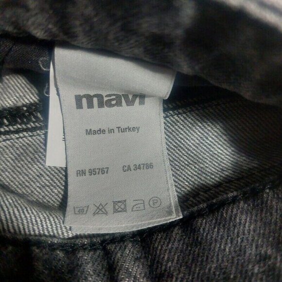 Mavi BARCELONA High Rise Wide Leg Denim Jeans Womens 27 X 32 Pants Black Sample - Picture 5 of 10